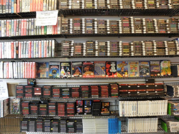 Vintage game systems at GameZone