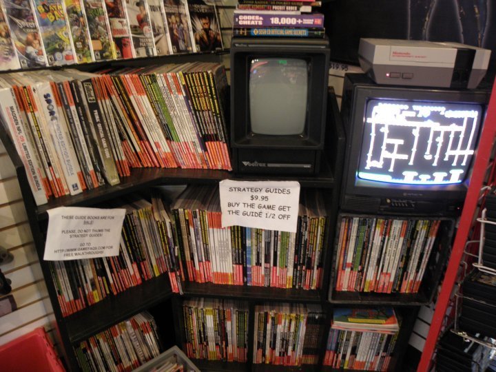 Retro game cartridges at GameZone
